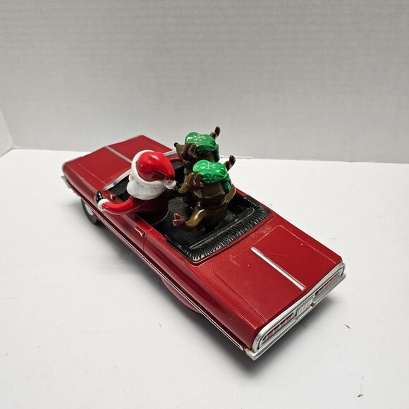 Santa Christmas GEMMY Low Rider Impala Car with 2 Reindeer Animated Light Music - Picture 6 of 15